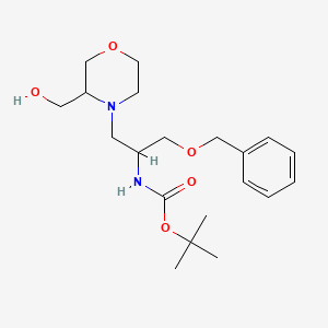 molecular formula C20H32N2O5 B13700361 [(S)-4-[(S)-3-(Benzyloxy)-2-(Boc-amino)propyl]morpholin-3-yl]methanol 