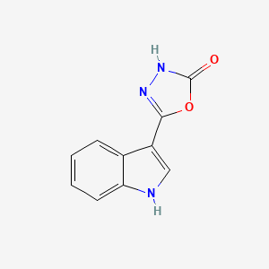 molecular formula C10H7N3O2 B13700369 5-(3-Indolyl)-1,3,4-oxadiazol-2(3H)-one 