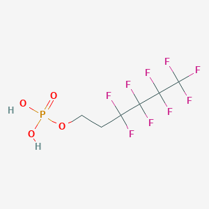 molecular formula C4F9CH2CH2OP(=O)(OH)2<br>C6H6F9O4P B13700385 3,3,4,4,5,5,6,6,6-Nonafluorohexyl dihydrogen phosphate CAS No. 150065-76-2