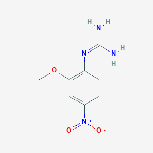 molecular formula C8H10N4O3 B13700409 1-(2-Methoxy-4-nitrophenyl)guanidine 