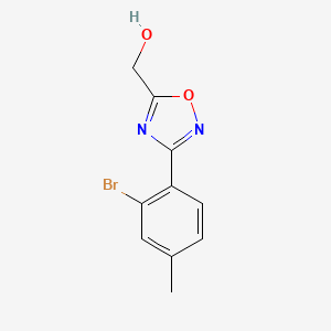 molecular formula C10H9BrN2O2 B13700423 [3-(2-Bromo-4-methylphenyl)-1,2,4-oxadiazol-5-yl]methanol 