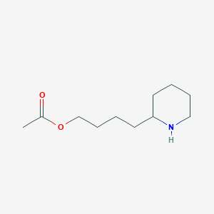 molecular formula C11H21NO2 B13700431 4-(2-Piperidyl)butyl Acetate 