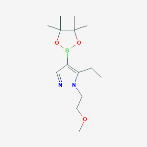 molecular formula C14H25BN2O3 B13700436 5-Ethyl-1-(2-methoxyethyl)pyrazole-4-boronic Acid Pinacol Ester 