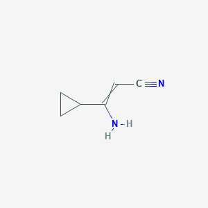 molecular formula C6H8N2 B13700460 3-Amino-3-cyclopropylacrylonitrile 