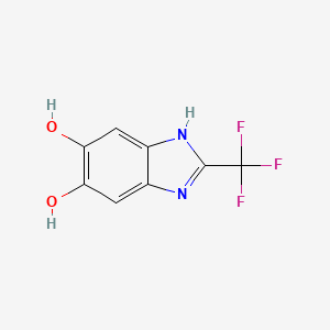 molecular formula C8H5F3N2O2 B13700482 2-(Trifluoromethyl)benzimidazole-5,6-diol 