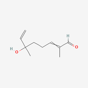 molecular formula C10H16O2 B13700499 Linalool-8-aldehyde CAS No. 54664-89-0