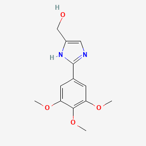 molecular formula C13H16N2O4 B13700512 2-(3,4,5-Trimethoxyphenyl)imidazole-5-methanol 