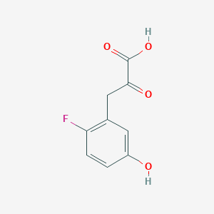 molecular formula C9H7FO4 B13700534 3-(2-Fluoro-5-hydroxyphenyl)-2-oxopropanoic acid 