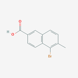 molecular formula C12H9BrO2 B13700553 5-Bromo-6-methyl-2-naphthoic Acid 