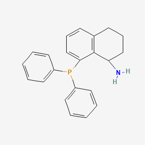 molecular formula C22H22NP B13700557 8-Diphenylphosphanyl-1,2,3,4-tetrahydronaphthalen-1-amine 