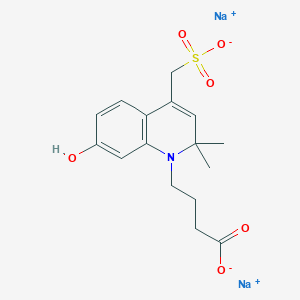 Sodium 4-[7-Hydroxy-2,2-dimethyl-4-(sulfonatomethyl)quinolin-1(2H)-yl]butanoate