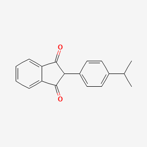 molecular formula C18H16O2 B13700595 2-(4-Isopropylphenyl)-1H-indene-1,3(2H)-dione CAS No. 55994-21-3