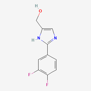 molecular formula C10H8F2N2O B13700626 2-(3,4-Difluorophenyl)imidazole-5-methanol 