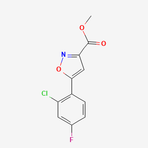 molecular formula C11H7ClFNO3 B13700648 Methyl 5-(2-Chloro-4-fluorophenyl)isoxazole-3-carboxylate 