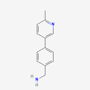 molecular formula C13H14N2 B13700663 4-(6-Methyl-3-pyridyl)benzylamine 