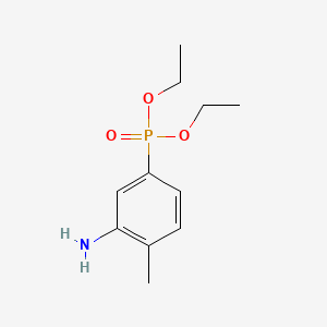 molecular formula C11H18NO3P B13700682 Diethyl (3-Amino-4-methylphenyl)phosphonate 