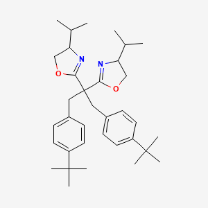 2-[1,3-bis(4-tert-butylphenyl)-2-(4-propan-2-yl-4,5-dihydro-1,3-oxazol-2-yl)propan-2-yl]-4-propan-2-yl-4,5-dihydro-1,3-oxazole