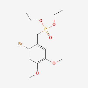 molecular formula C13H20BrO5P B13700760 Diethyl 2-Bromo-4,5-dimethoxybenzylphosphonate 