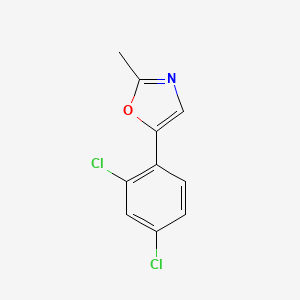 molecular formula C10H7Cl2NO B13700803 5-(2,4-Dichlorophenyl)-2-methyloxazole 