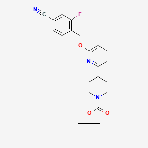 Tert-butyl 4-(6-((4-cyano-2-fluorobenzyl)oxy)pyridin-2-yl)piperidine-1-carboxylate