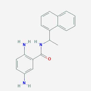 molecular formula C19H19N3O B13700814 2,5-Diamino-N-[1-(1-naphthyl)ethyl]benzamide 