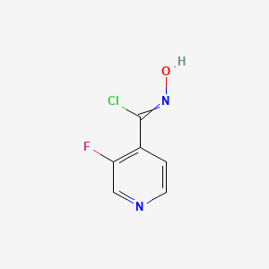 molecular formula C6H4ClFN2O B13700819 3-Fluoro-N-hydroxypyridine-4-carbimidoyl Chloride 