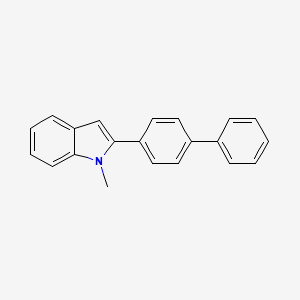 molecular formula C21H17N B13700825 2-(4-Biphenylyl)-1-methylindole 