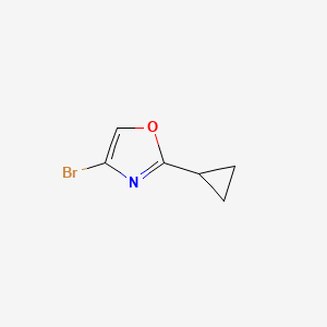 molecular formula C6H6BrNO B13700827 4-Bromo-2-cyclopropyloxazole 