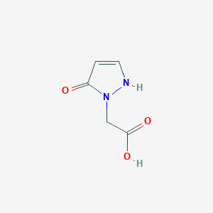 molecular formula C5H6N2O3 B1370083 2-(5-hydroxy-1H-pyrazol-1-yl)acetic acid 