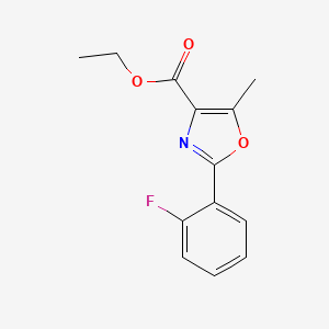 4-Oxazolecarboxylic acid, 2-(2-fluorophenyl)-5-methyl-, ethyl ester