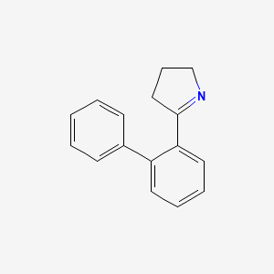 molecular formula C16H15N B13700865 5-(2-Biphenylyl)-3,4-dihydro-2H-pyrrole 