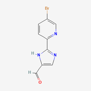 molecular formula C9H6BrN3O B13700870 2-(5-Bromo-2-pyridyl)imidazole-5-carbaldehyde 