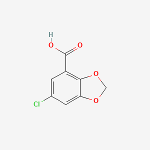 molecular formula C8H5ClO4 B13700890 6-Chlorobenzo[d][1,3]dioxole-4-carboxylic acid 