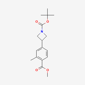 molecular formula C17H23NO4 B13700892 Methyl 4-(1-Boc-azetidin-3-yl)-2-methylbenzoate 