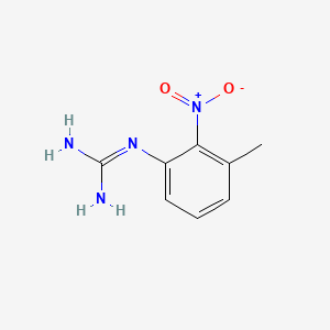 molecular formula C8H10N4O2 B13700893 1-(3-Methyl-2-nitrophenyl)guanidine 