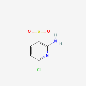 molecular formula C6H7ClN2O2S B13700918 2-Amino-6-chloro-3-(methylsulfonyl)pyridine 