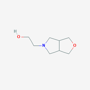 molecular formula C8H15NO2 B1370092 2-(tetrahydro-1H-furo[3,4-c]pyrrol-5(3H)-yl)ethan-1-ol 