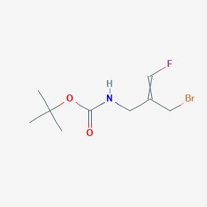 molecular formula C9H15BrFNO2 B13700953 Tert-butyl (2-(bromomethyl)-3-fluoroallyl)carbamate 