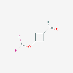 molecular formula C6H8F2O2 B13700978 3-(Difluoromethoxy)cyclobutanecarbaldehyde 