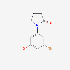 molecular formula C11H12BrNO2 B13700984 1-(3-Bromo-5-methoxyphenyl)pyrrolidin-2-one 