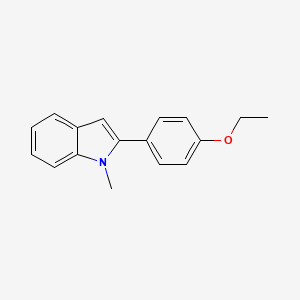 molecular formula C17H17NO B13700989 2-(4-Ethoxyphenyl)-1-methylindole 