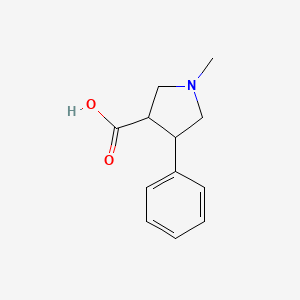 molecular formula C12H15NO2 B1370099 1-Methyl-4-phenylpyrrolidine-3-carboxylic acid 