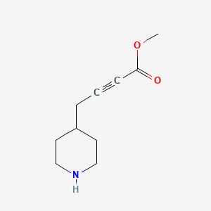 molecular formula C10H15NO2 B13701008 Methyl 4-(4-Piperidyl)-2-butynoate 