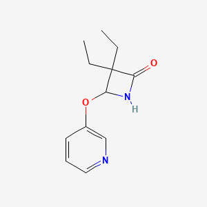 molecular formula C12H16N2O2 B1370102 3,3-Diethyl-4-(3-pyridinyloxy)-2-azetidinone 