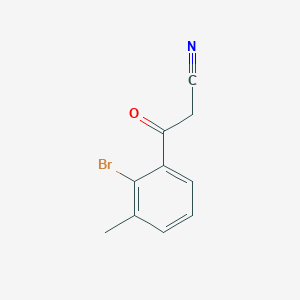 molecular formula C10H8BrNO B13701036 3-(2-Bromo-3-methylphenyl)-3-oxopropanenitrile 