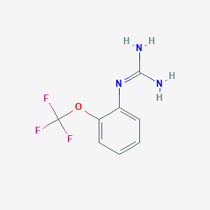 molecular formula C8H8F3N3O B13701044 1-[2-(Trifluoromethoxy)phenyl]guanidine 