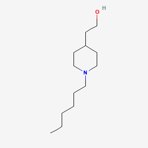 molecular formula C13H27NO B1370105 2-(1-Hexylpiperidin-4-yl)ethan-1-ol 