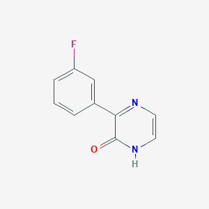 molecular formula C10H7FN2O B13701070 3-(3-Fluorophenyl)pyrazin-2(1H)-one 