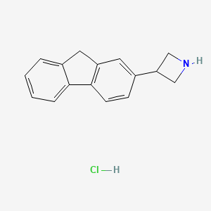 molecular formula C16H16ClN B13701081 3-(2-Fluorenyl)azetidine Hydrochloride 