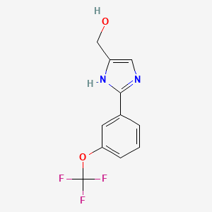 molecular formula C11H9F3N2O2 B13701082 2-[3-(Trifluoromethoxy)phenyl]imidazole-5-methanol 